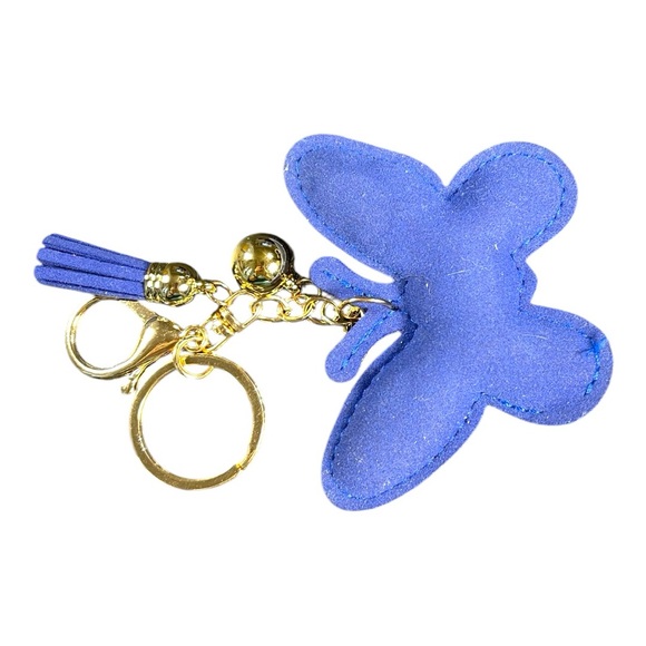Patriotic Butterfly Keychain with Rhinestones - Picture 2 of 3